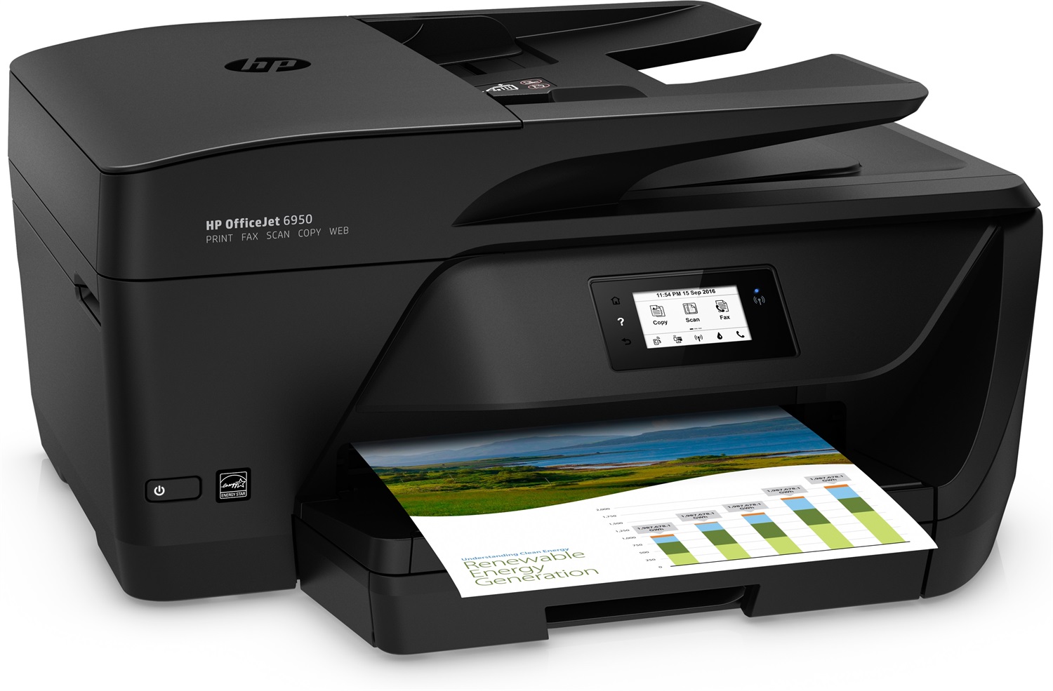 HP OfficeJet 6950 Multifunzione All-in-One A4 Wi-Fi Nero - Stampa a Colori, Fronte/Retro, Risoluzione 4800 x 1200 DPI