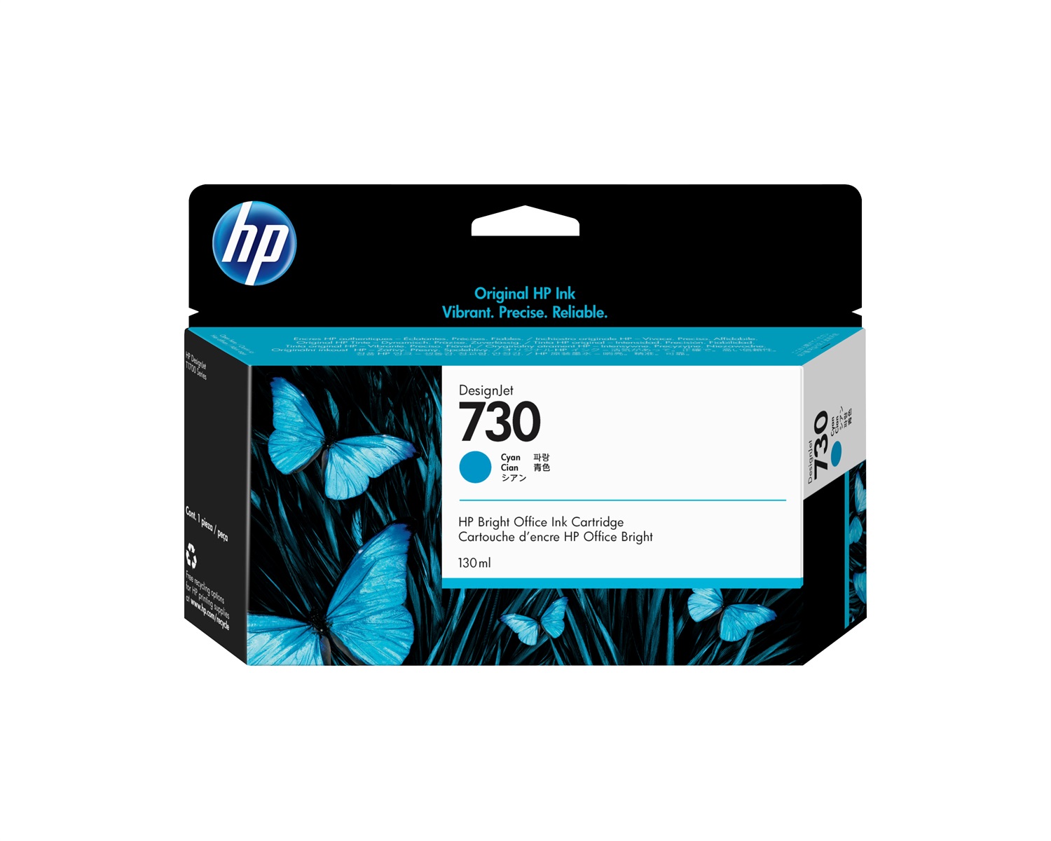 HP Cartuccia di inchiostro ciano originale DesignJet 730 da 130 ml - Compatibile con T1600, T1700, T2600