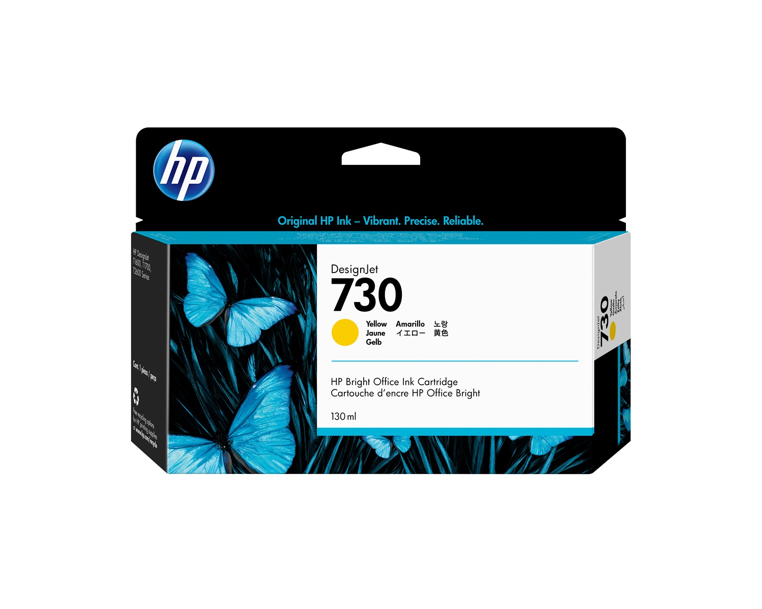 HP Cartuccia d'inchiostro Giallo P2V64A 730 - 130 ml - Originale - Compatibile con DesignJet T1600, T1700, T2600