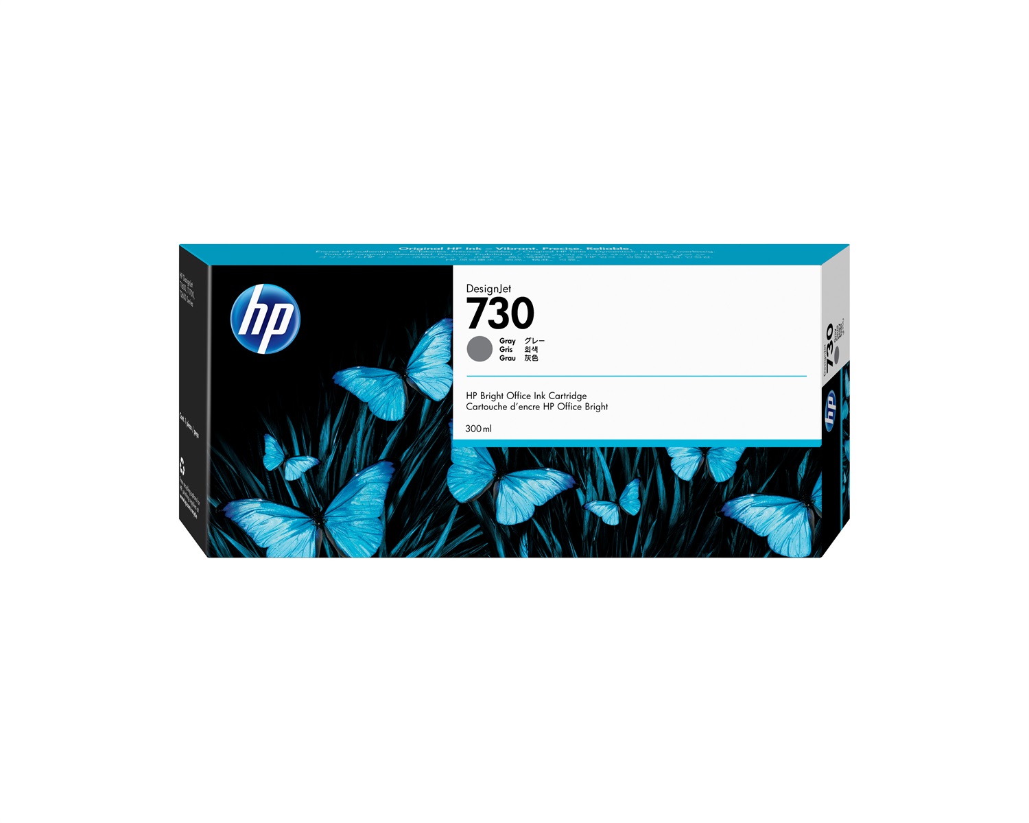 HP Cartuccia di inchiostro Grigio P2V72A 730 - 300 ml, Compatibile con DesignJet T1700 e T2600