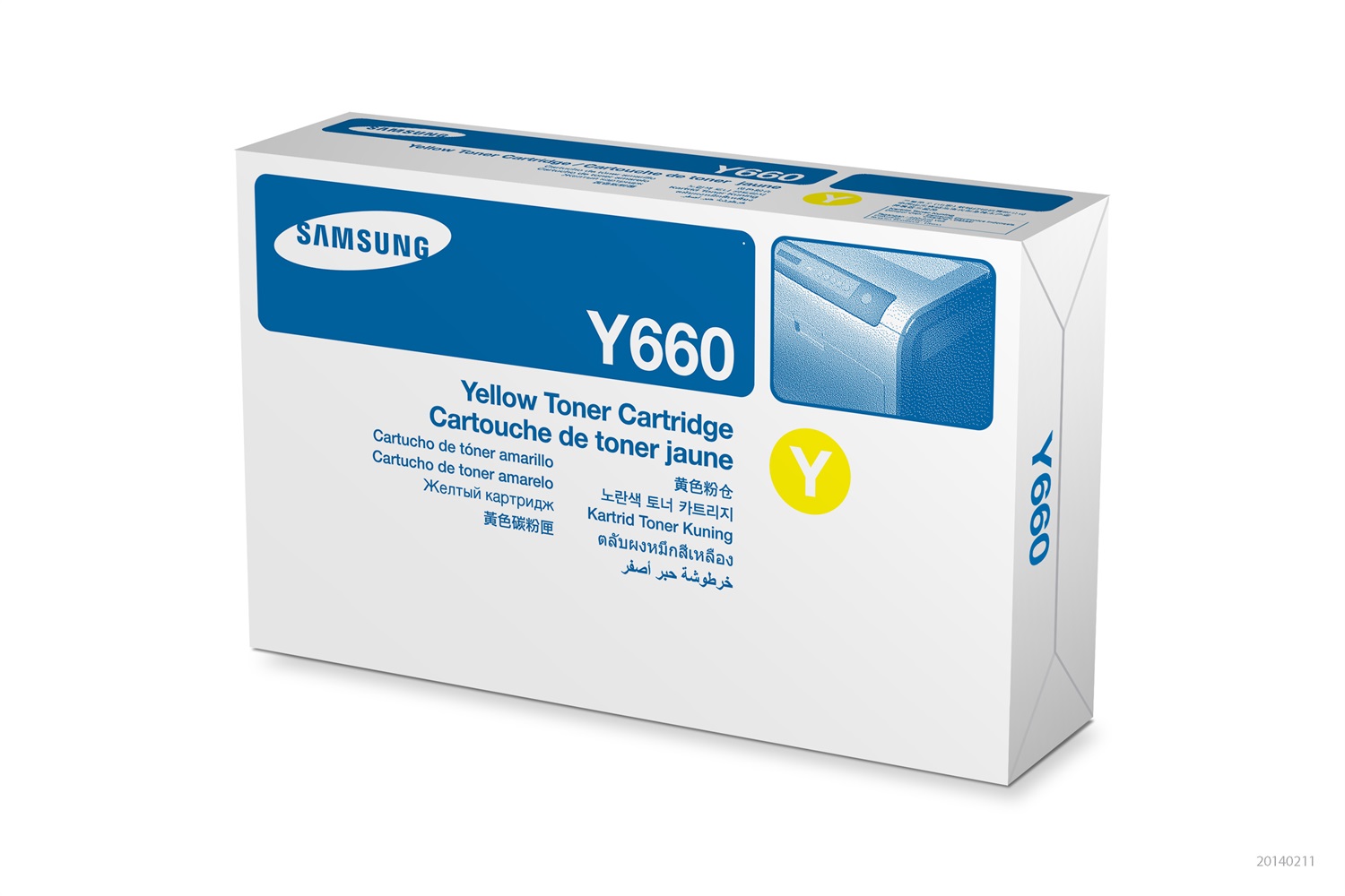 Samsung CLP-Y660B High Yield Yellow Toner Cartridge - 5000 pagine, Giallo, 1 pz, Compatibile con CLP-610ND/660N/660ND/CLX-6200FX/6200ND/6210FX/6240FX