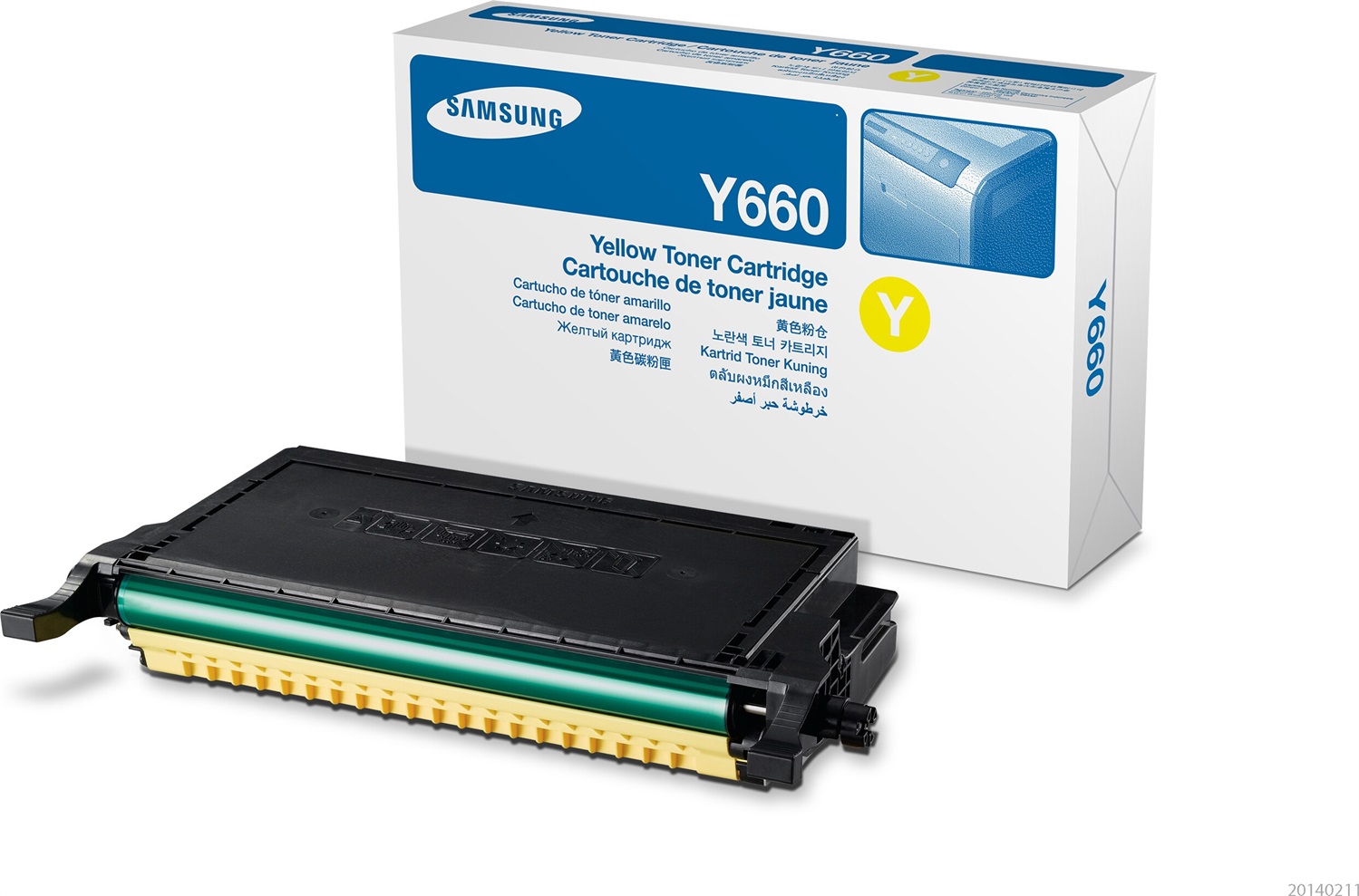 Samsung CLP-Y660B High Yield Yellow Toner Cartridge - 5000 pagine, Giallo, 1 pz, Compatibile con CLP-610ND/660N/660ND/CLX-6200FX/6200ND/6210FX/6240FX