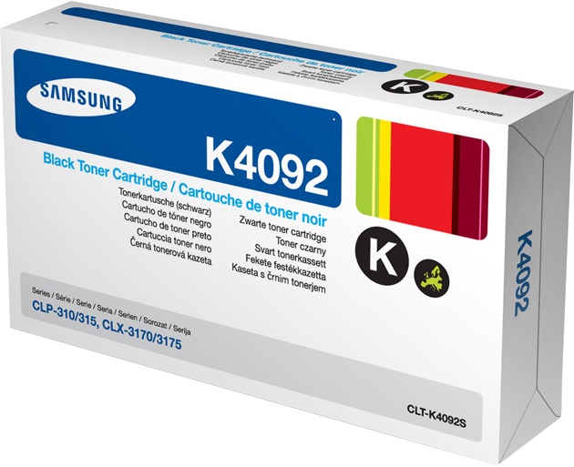 Samsung Toner Nero CLT-K4092S - Resa 1500 Pagine, Compatibile con CLP-310, CLP-315, CLX-3170FN