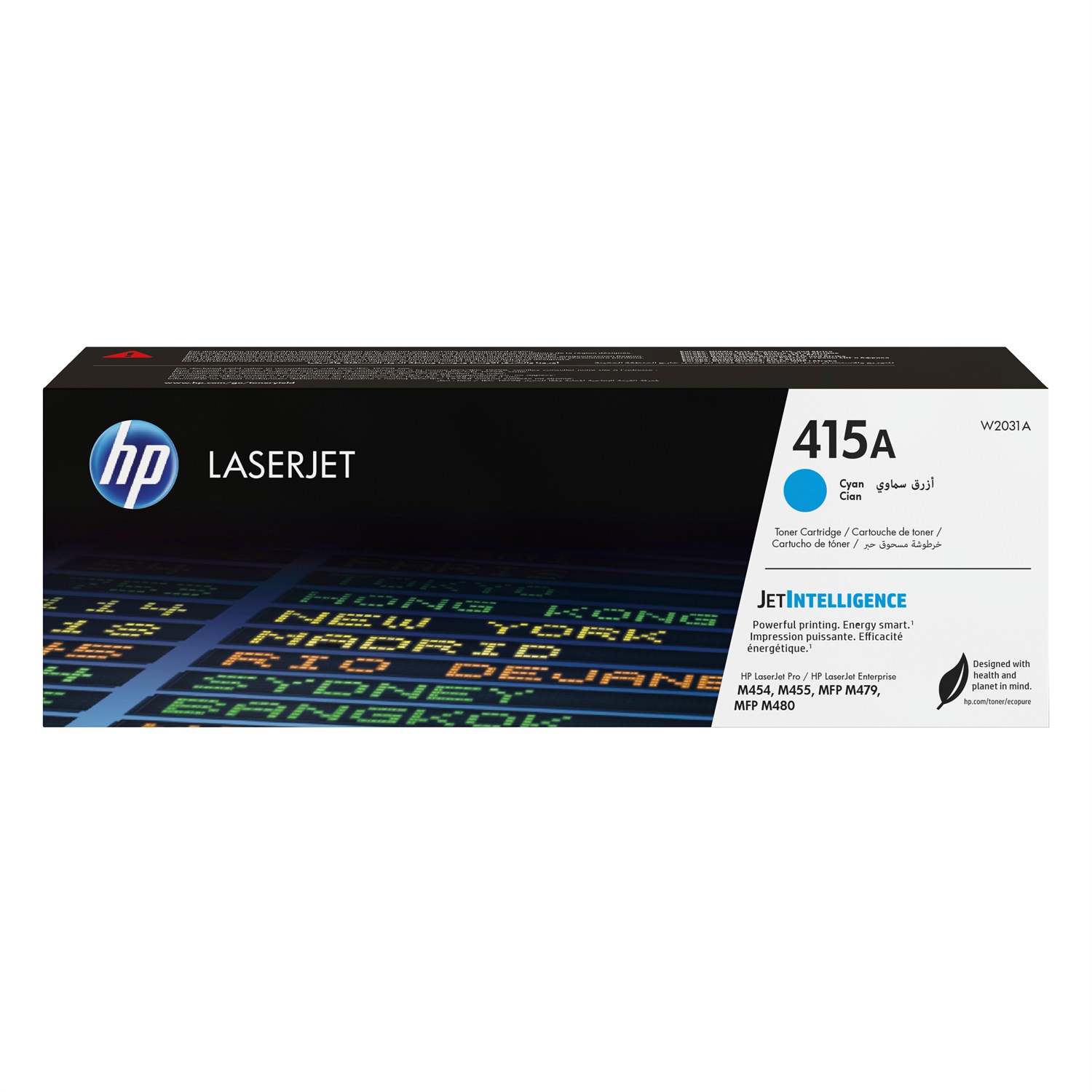 HP Cartuccia Toner Ciano Originale 415A W2031A - 2100 Pagine, Compatibile con Color LaserJet Pro M454 e M479