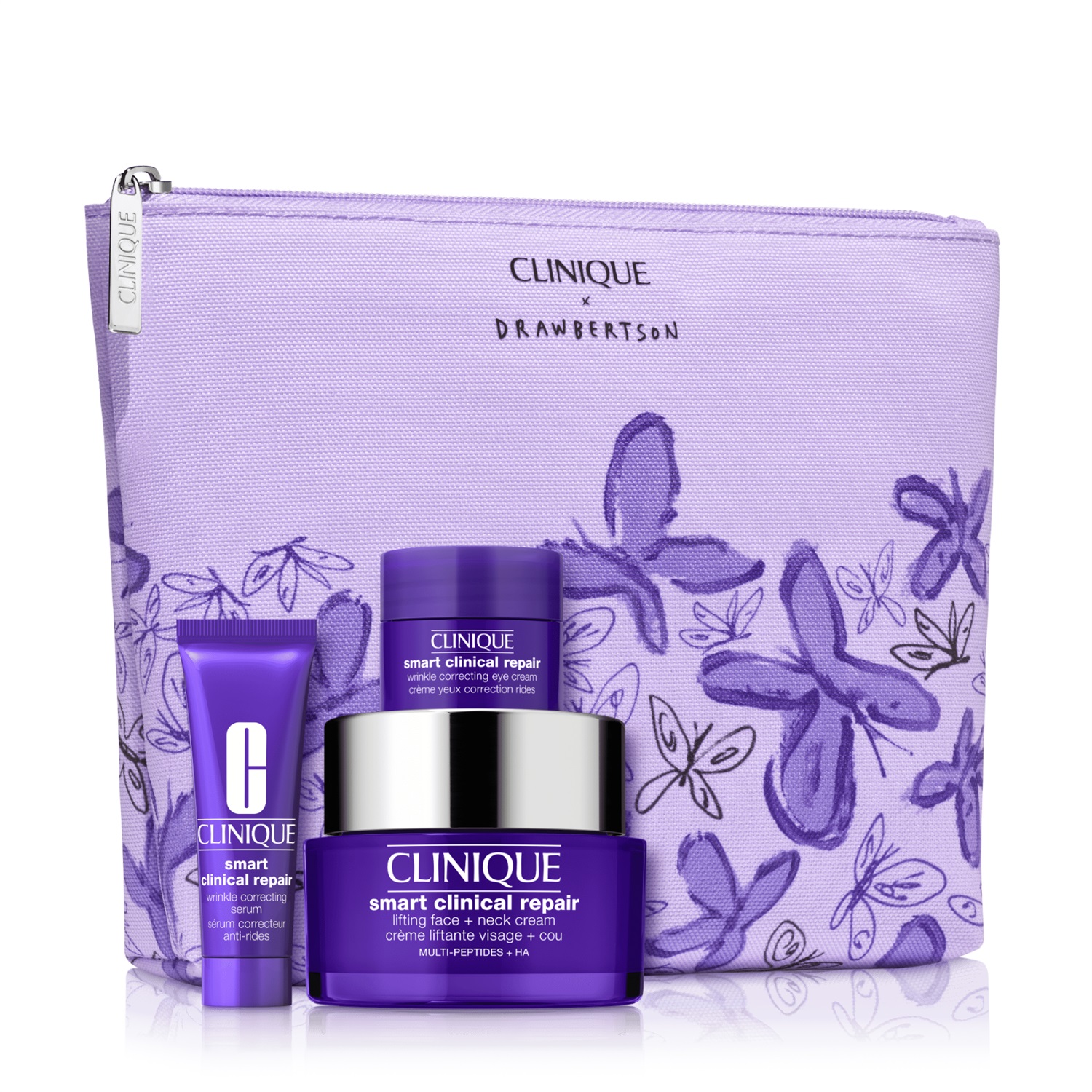 Clinique De-Aging Experts Set - Cofanetto Antietà con Crema Lifting Viso e Collo 50ml, Siero 10ml, Crema Contorno Occhi 5ml