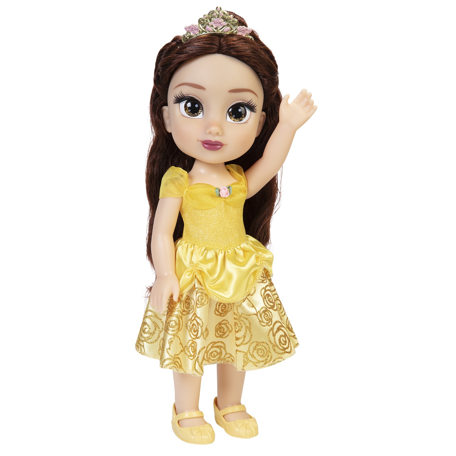 JAKKS Pacific Bambola Disney Princess Belle - Altezza 38 cm, Vestito Rimovibile e Scarpe, Multicolore, per Bambine da 3 Anni