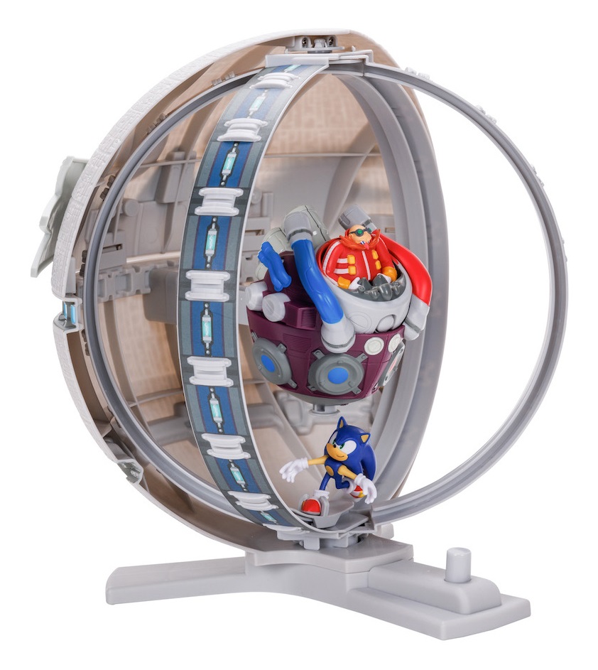 Jakks Pacific Sonic The Hedgehog Death Egg Playset con Personaggio Articolato 6 cm - Grande Stazione Spaziale Alta 30 cm