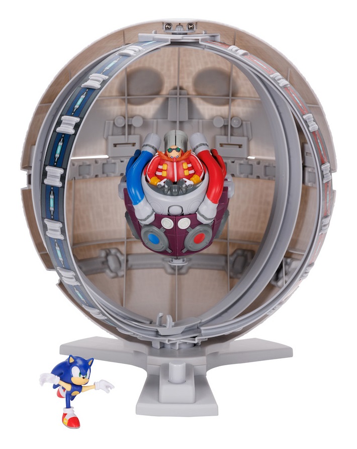 Jakks Pacific Sonic The Hedgehog Death Egg Playset con Personaggio Articolato 6 cm - Grande Stazione Spaziale Alta 30 cm