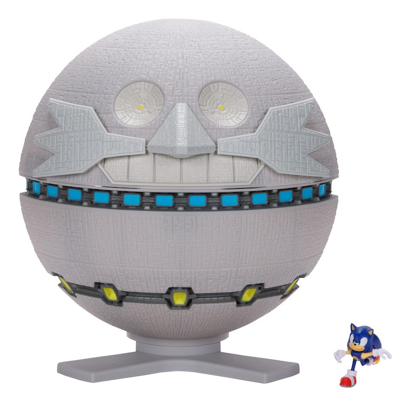 Jakks Pacific Sonic The Hedgehog Death Egg Playset con Personaggio Articolato 6 cm - Grande Stazione Spaziale Alta 30 cm