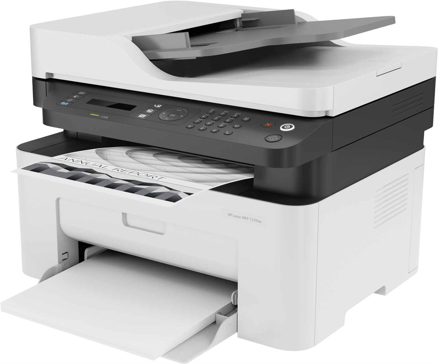 HP Laser MFP 137fnw - Stampante multifunzione LED, Stampa mono, 21 ppm, 1200 x 1200 DPI, Wi-Fi, A4