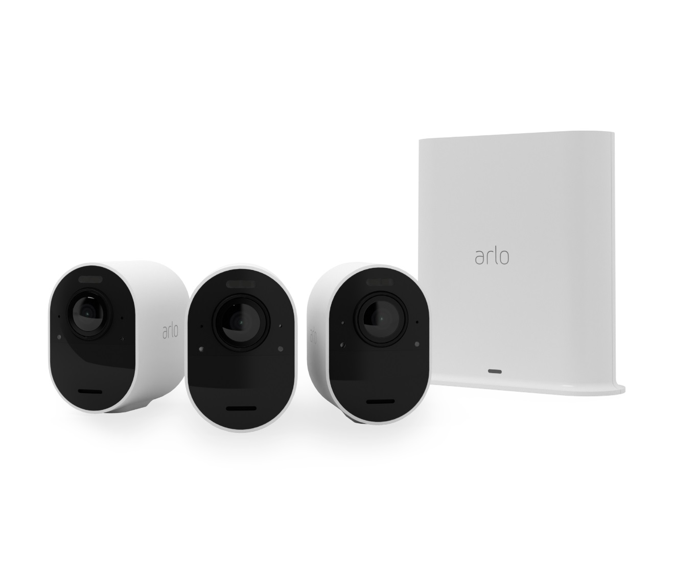 Arlo Ultra 2 Telecamera di Sicurezza IP Esterno 4K UHD Wireless - Set da 3 Telecamere Bianco