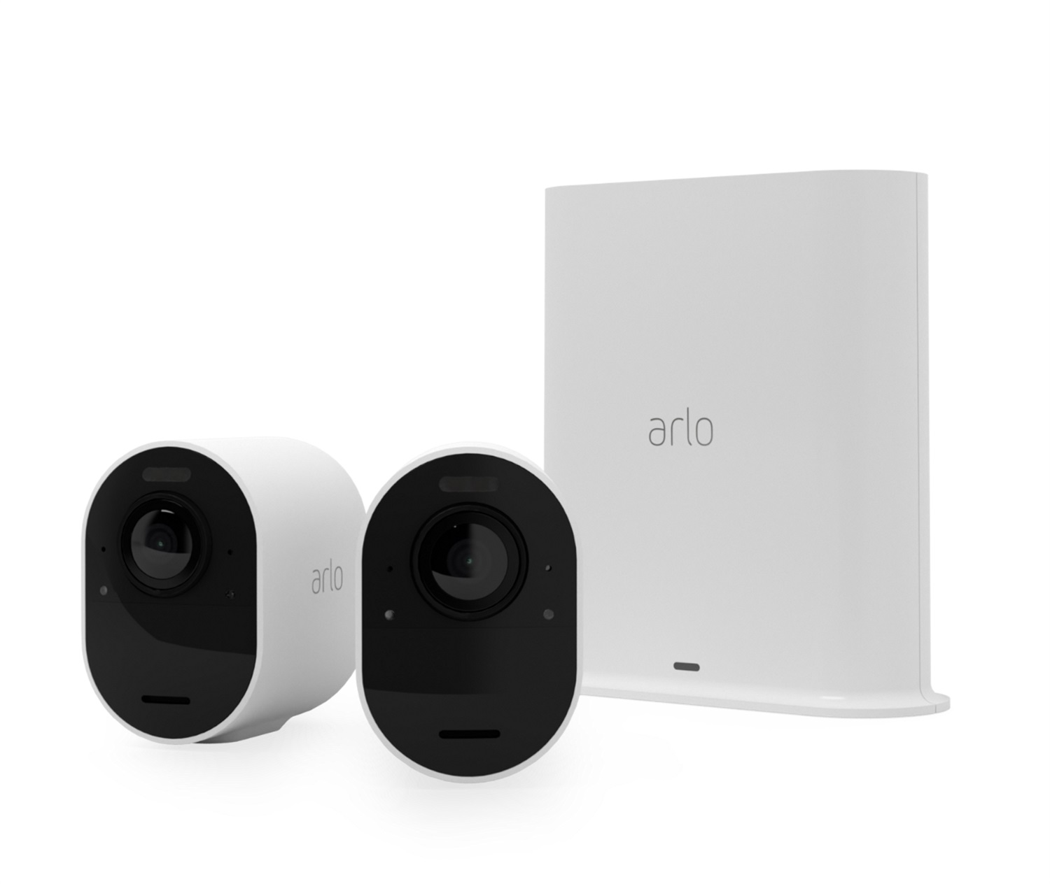 Arlo Ultra 2 Telecamera di Sorveglianza 4K da Esterno, Set da 2, Wireless, Compatibile con Amazon Alexa e Google Assistant, Colore Bianco e Nero