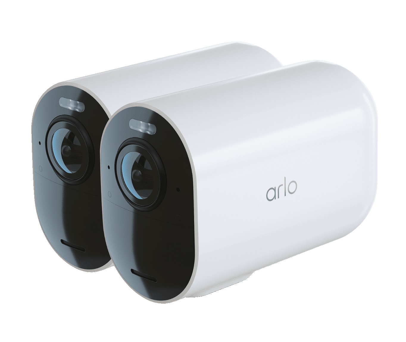 Arlo Ultra 2 XL Telecamera di Sicurezza WiFi Esterno e Interno, 4K, Wireless, con Sirena Allarme, Sensore di Movimento, Audio Bidirezionale, Kit da 2 Telecamere, Bianco