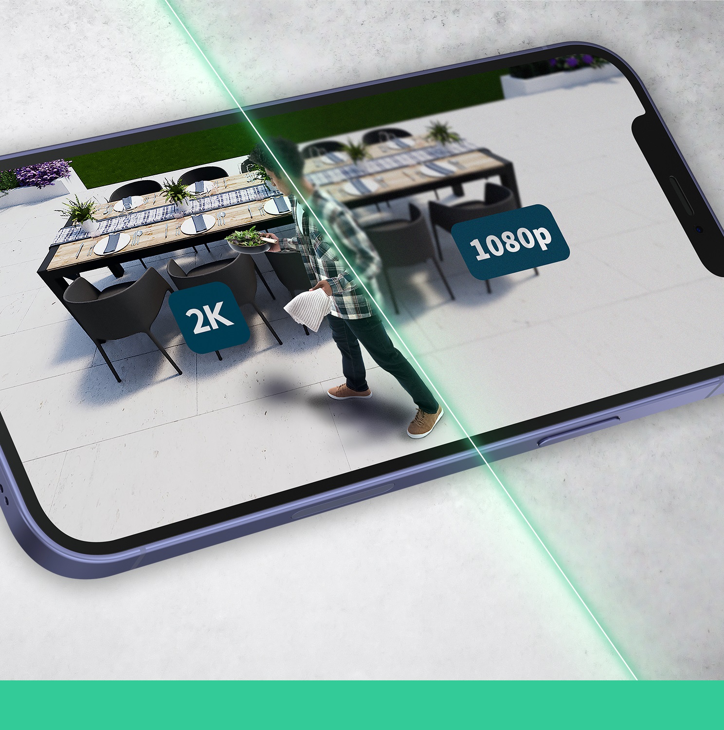 Arlo Essential 2K Telecamera di Sicurezza IP per Esterni e Interni, Set da 2 con Visione Notturna a Colori