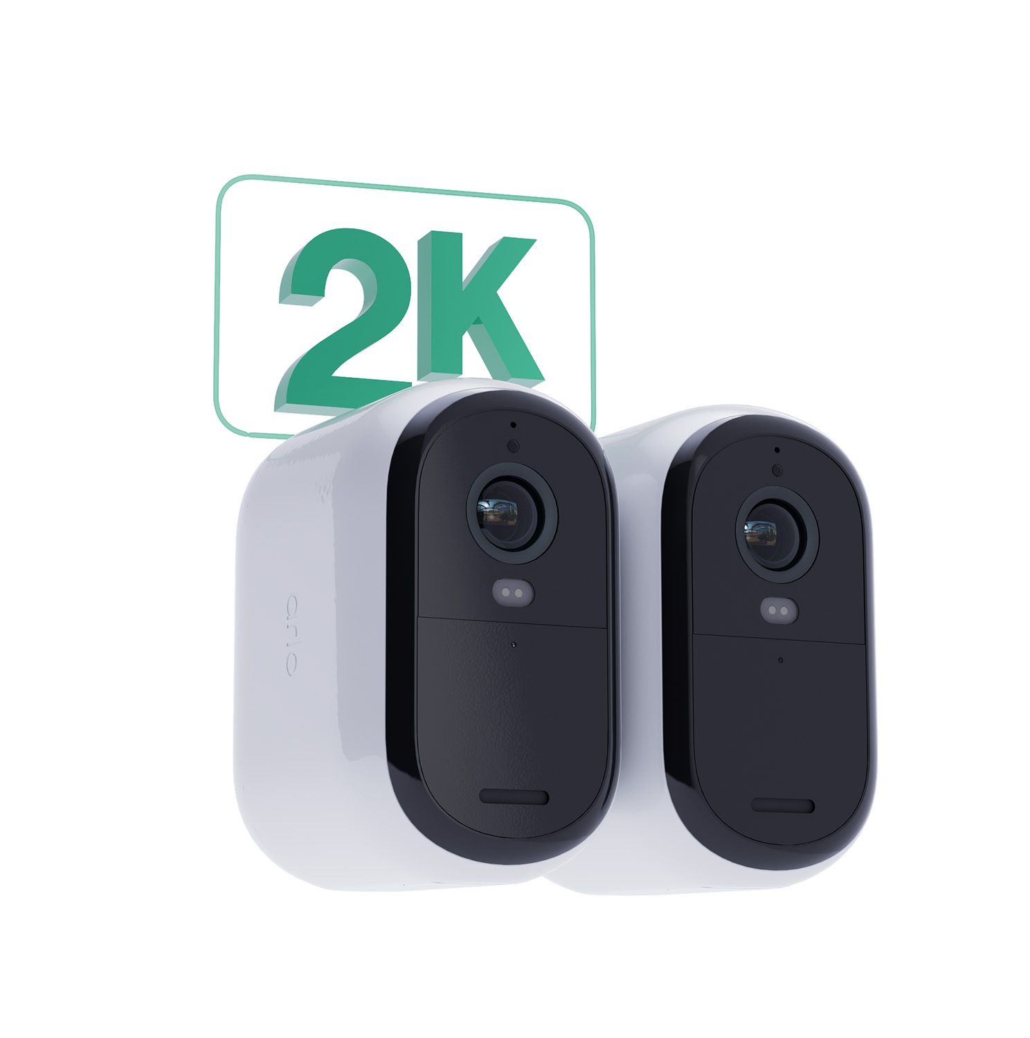 Arlo Essential 2 XL Telecamera di Sicurezza WiFi Esterno 2K - Pacco da 2 con Visione Notturna a Colori, Sensore di Movimento e Sirena di Allarme