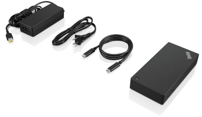 Lenovo 40AS0090EU Docking Station ThinkPad USB-C Gen 2, Cablato USB 3.2 Gen 1, Nero - Supporto Fino a 4K, 3x USB-A, Rete Cablata
