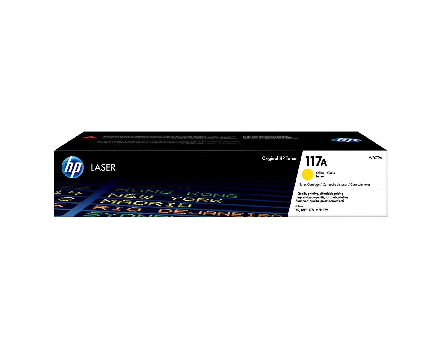 HP Cartuccia toner giallo originale W2072A 117A - 700 pagine per HP Color Laser 150 e MFP 178/179