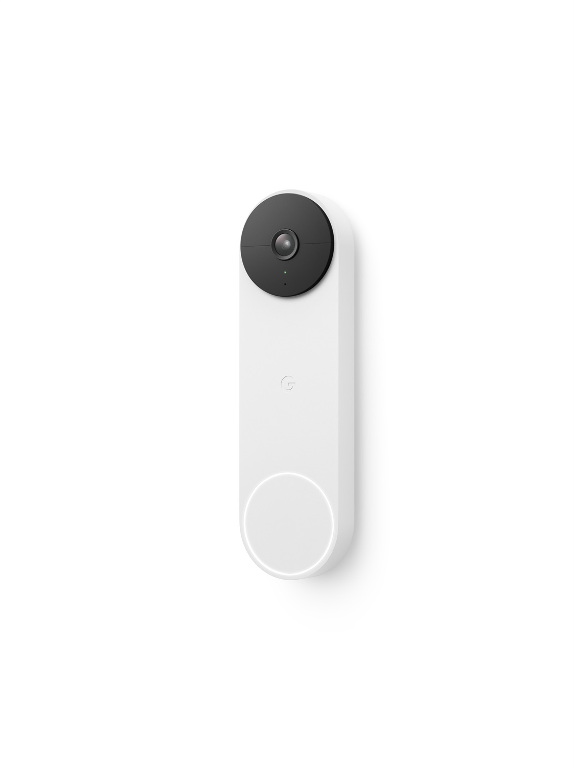 Google Nest Video Doorbell GA01318-FR - Campanello Wireless Bianco con Riconoscimento Persone e Visione Notturna