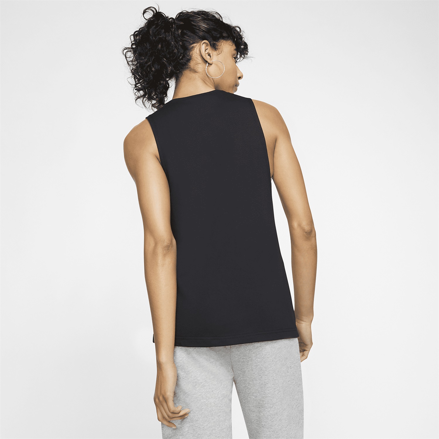 Nike Futura Big Logo W - Canottiera Donna Nero/White, XS-XL, Dri-FIT, Ampia Libertà di Movimento