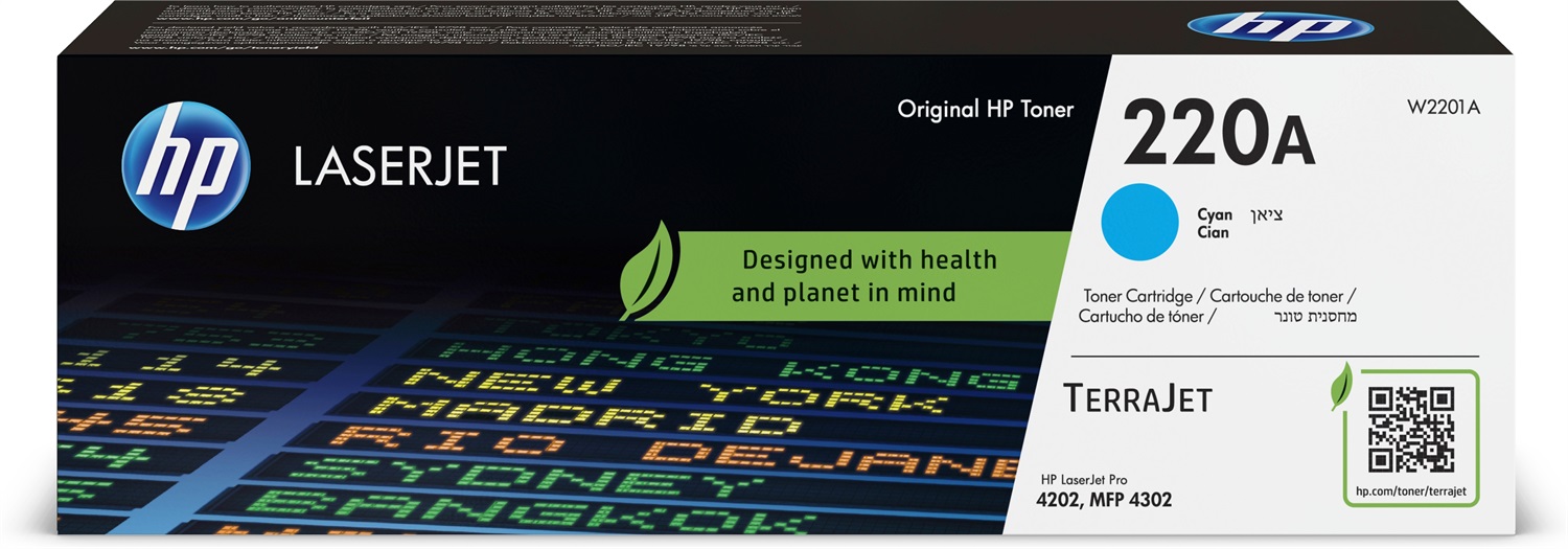 HP Cartuccia Toner Originale Ciano LaserJet 220A W2201A - 1800 Pagine