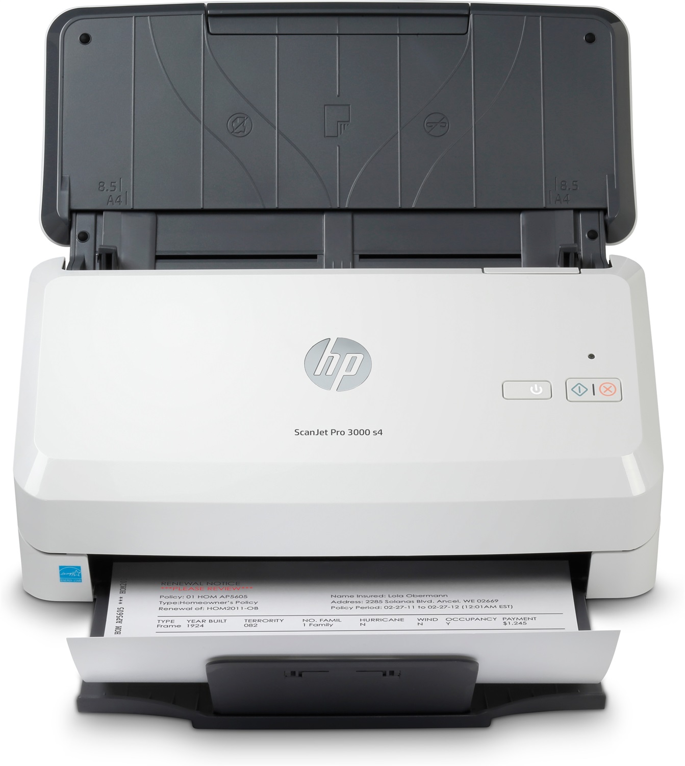 HP Scanjet Pro 3000 s4 Scanner ADF Fronte/Retro 600 x 600 DPI A4, Velocità fino a 40 ppm, USB 3.0