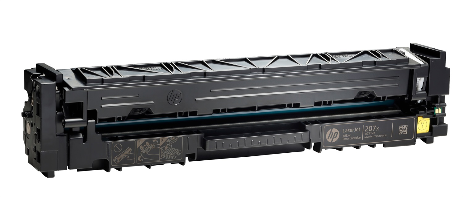 HP Cartuccia Toner Giallo Originale W2212X 207X - Alta Capacità, Fino a 2450 Pagine, Compatibile con Color LaserJet Pro M255/MFP M282/M283