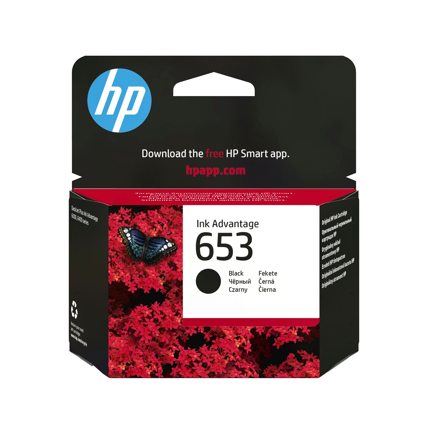 HP Cartuccia inchiostro nero originale 653 - Resa standard, Inchiostro a base di pigmento, 6 ml, 360 pagine