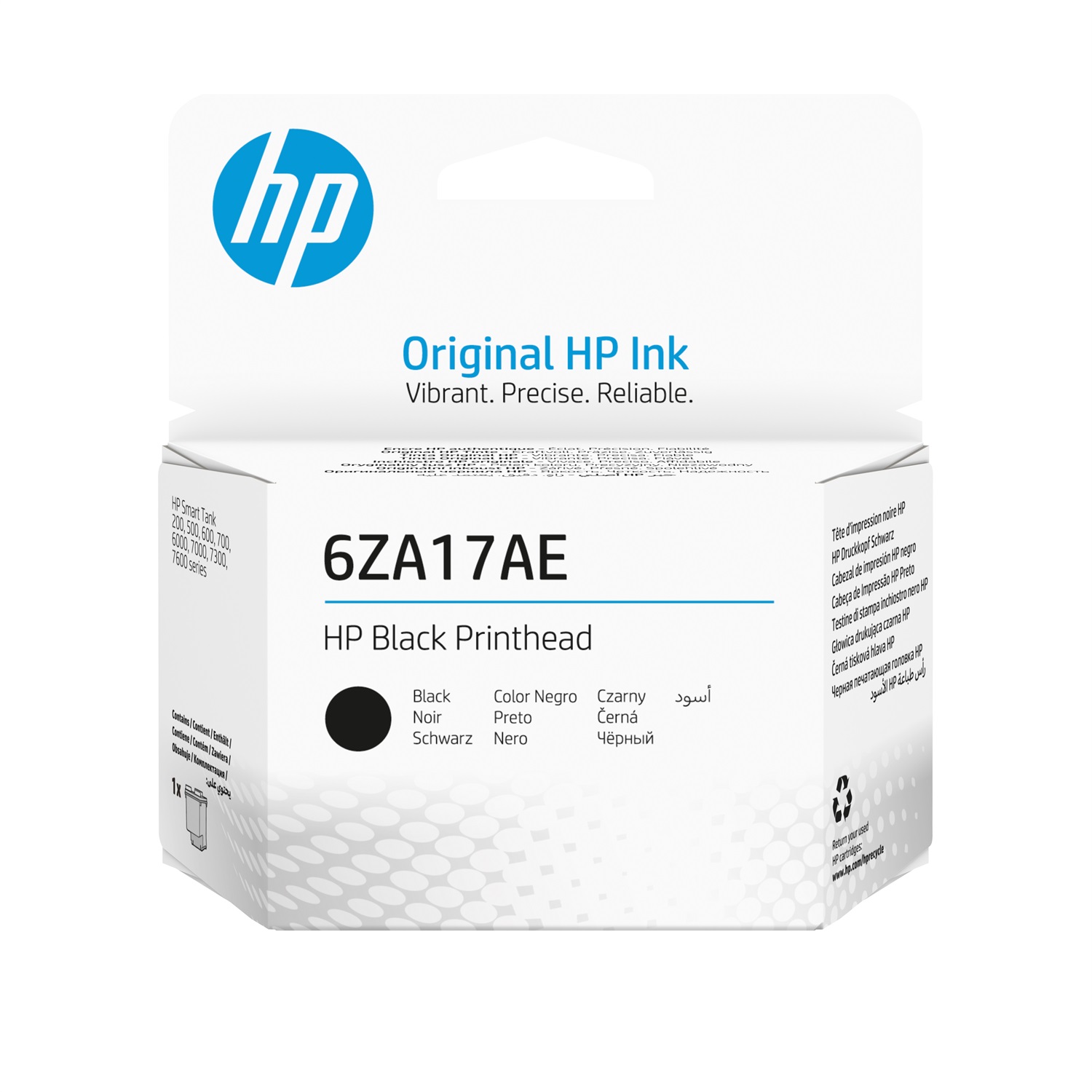 HP Testina di Stampa Originale 6ZA17AE Nero per HP Smart Tank 5100, 555, 559, 570, Plus 555/515/655 - Getto Termico d'Inchiostro