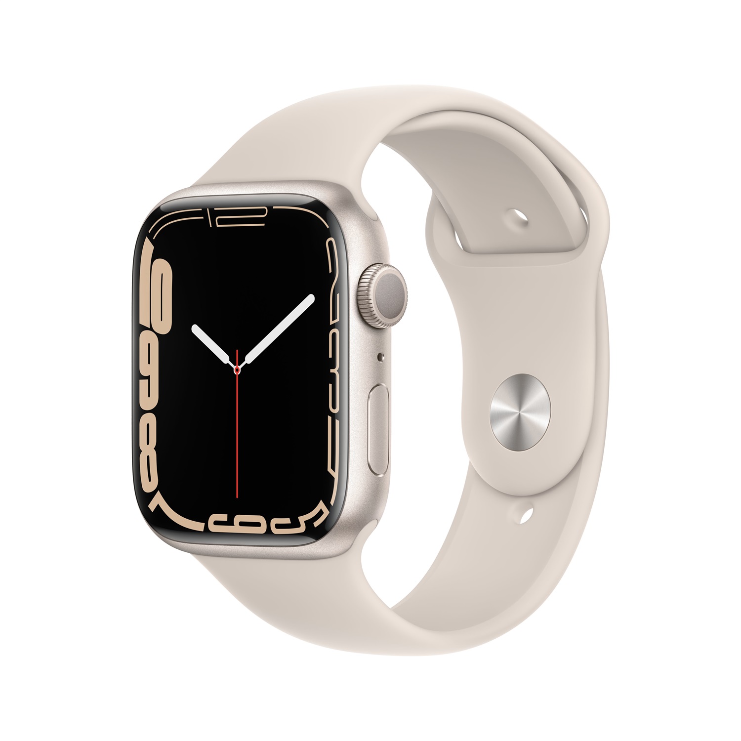 Apple Watch Series 7 OLED 45 mm Digitale Touch screen Beige Wi-Fi GPS (satellitare)