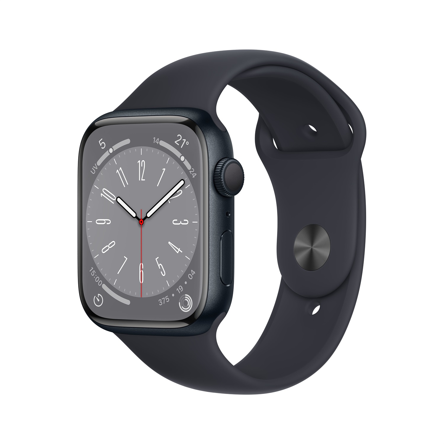 Apple Watch Series 8 GPS 41mm - Cassa in Alluminio Mezzanotte con Cinturino Sport Band Mezzanotte - Display OLED, 32 GB, Resistente all'Acqua