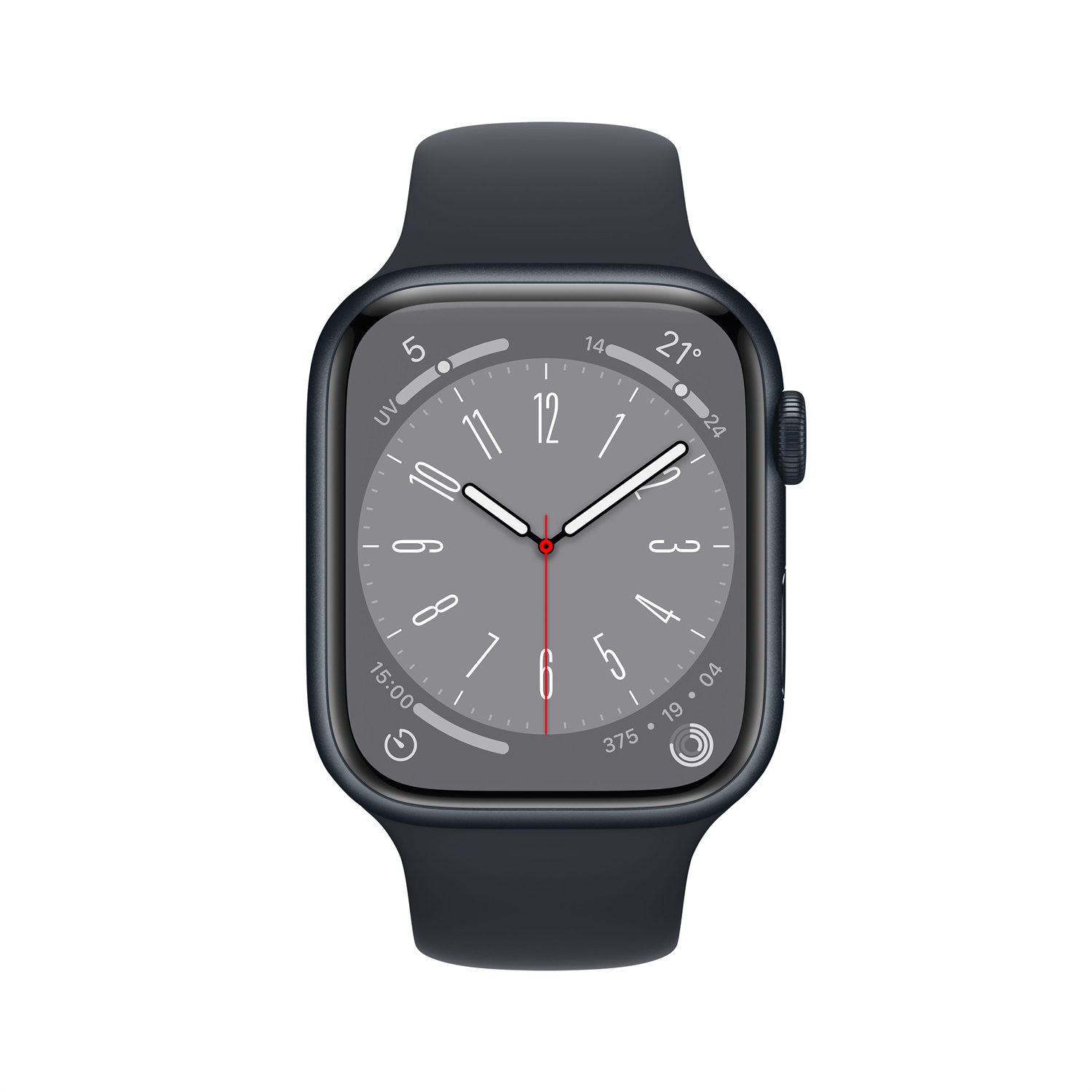 Apple Watch Series 8 GPS 41mm - Cassa in Alluminio Mezzanotte con Cinturino Sport Band Mezzanotte - Display OLED, 32 GB, Resistente all'Acqua
