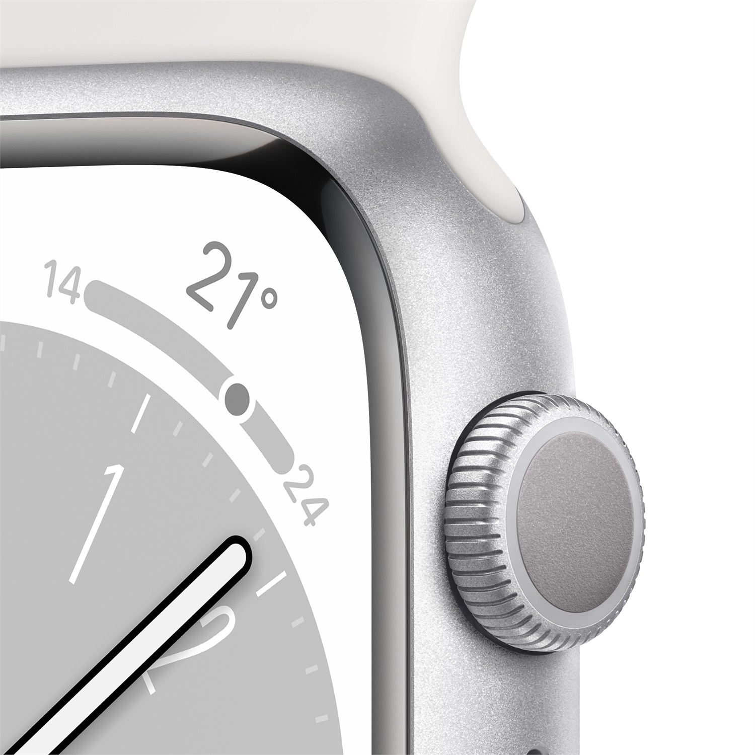 Apple Watch Series 8 GPS 41mm - Cassa in Alluminio Argento con Cinturino Sport Bianco, Fitness Tracker, App Livelli O₂, Resistente all'Acqua