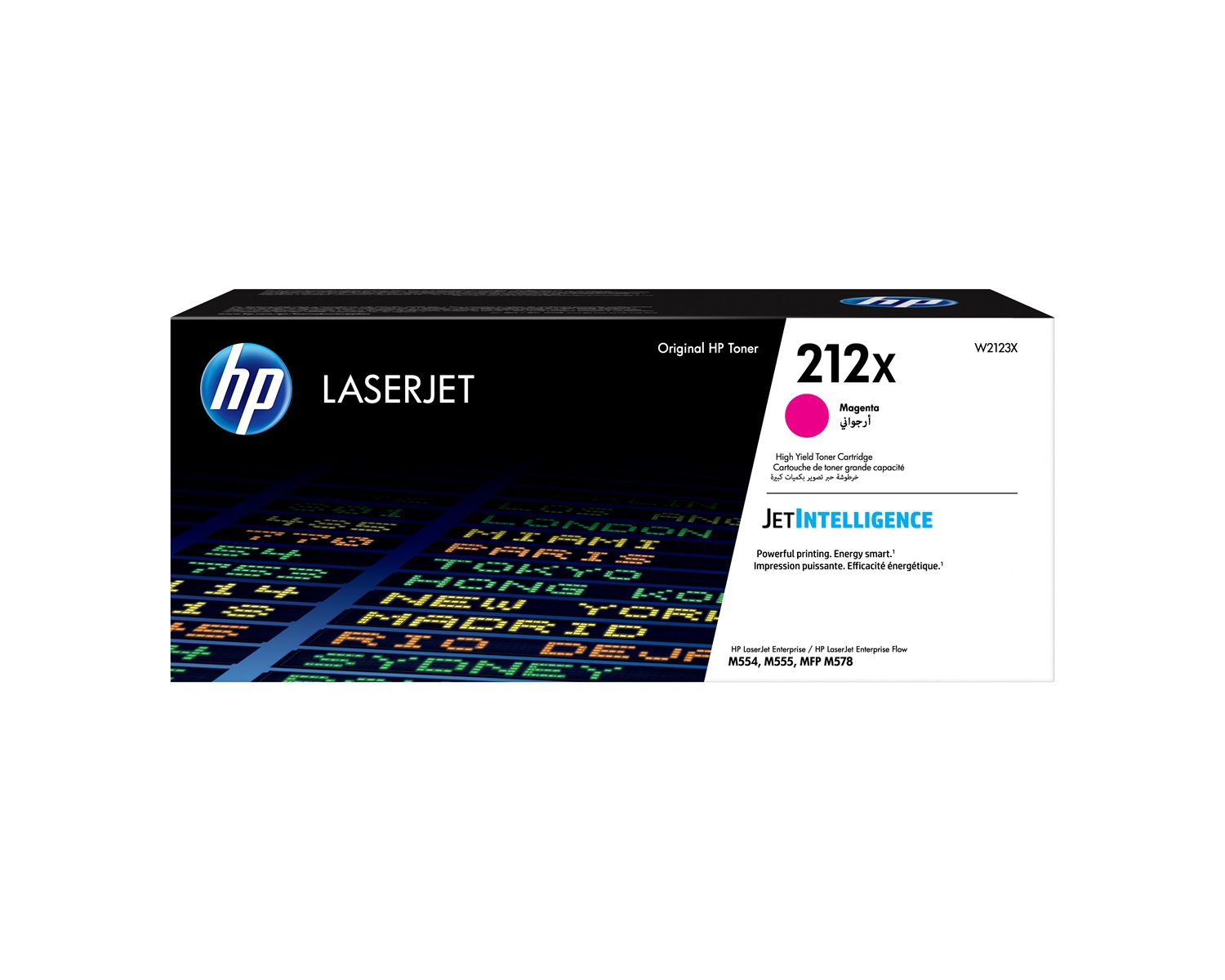 HP Cartuccia toner magenta originale LaserJet 212X W2123X - Alta capacità, 10000 pagine, compatibile con M554dn, M555dn, M555x, M578c, M578dn, M578f