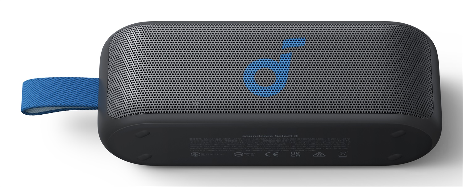 Anker Soundcore Select 3 Altoparlante Bluetooth Portatile Stereo 16W con Modalità BassUp, Impermeabile IPX7 e Durata Batteria di 20 Ore