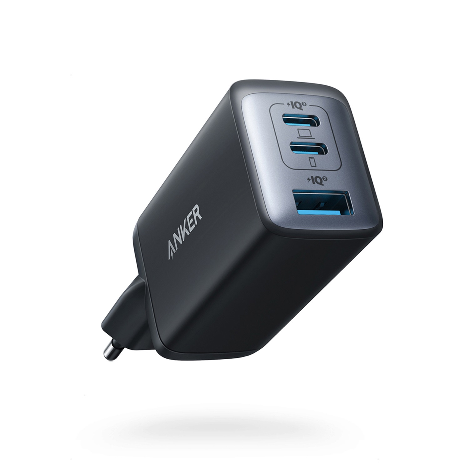 Anker 735 Charger Universale Nero GaN Prime 65W - Caricatore Rapido a 3 Porte USB-C e USB-A per MacBook, iPad, Galaxy e iPhone