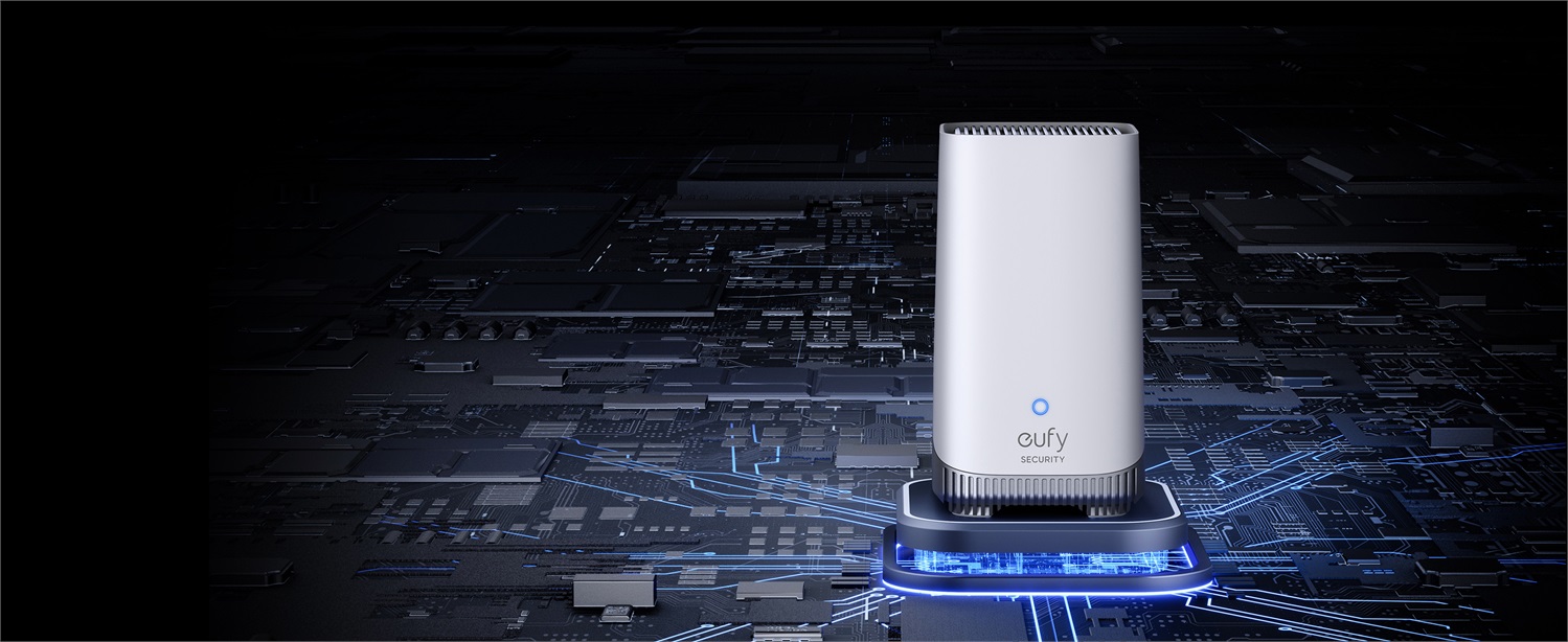 Eufy HomeBase 3 Bianco - 16 GB espandibile fino a 16 TB, 10/100/1000 Mbit/s, compatibile con telecamere Wi-Fi senza fili