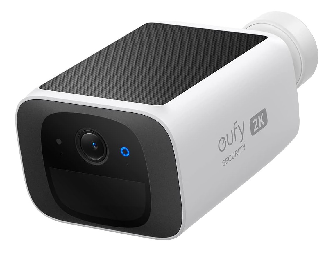 Eufy SoloCam S220 - Telecamera di Sicurezza IP67 Wireless Interno ed Esterno, Risoluzione 2K, Pannello Solare, Compatibile con Alexa