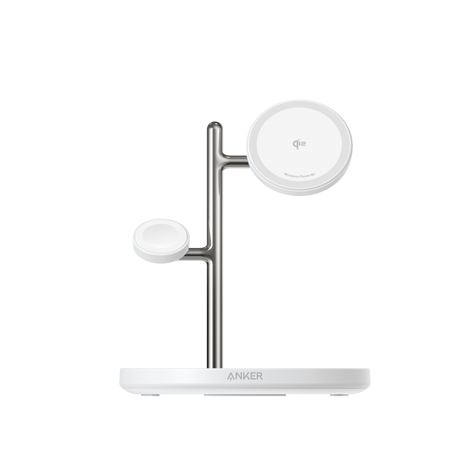 Anker MagGo Caricabatterie Wireless 15W Bianco con Ricarica Rapida e Compatibilità Qi2 e MagSafe
