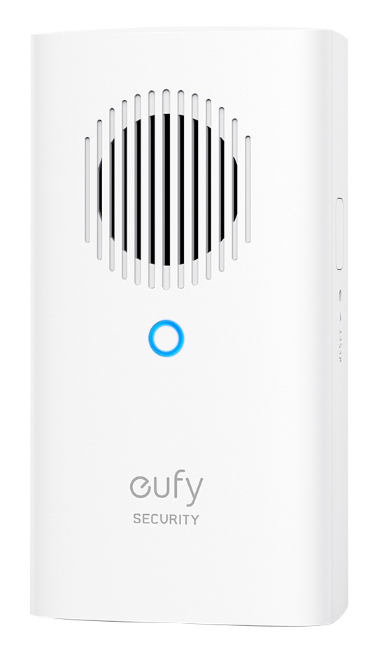 Eufy T8023321 Campanello Video Add-On - Suono Senza Ritardi, Volume Regolabile, 8 Suonerie Divertenti, Wireless Bianco