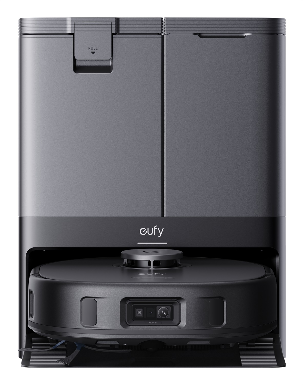 Eufy X10 Pro Omni Robot Aspirapolvere Lavapavimenti Nero con Stazione All-in-One, 8.000 Pa, Auto-Svuotamento e Riempimento, 2 Auto-Lift-Mops