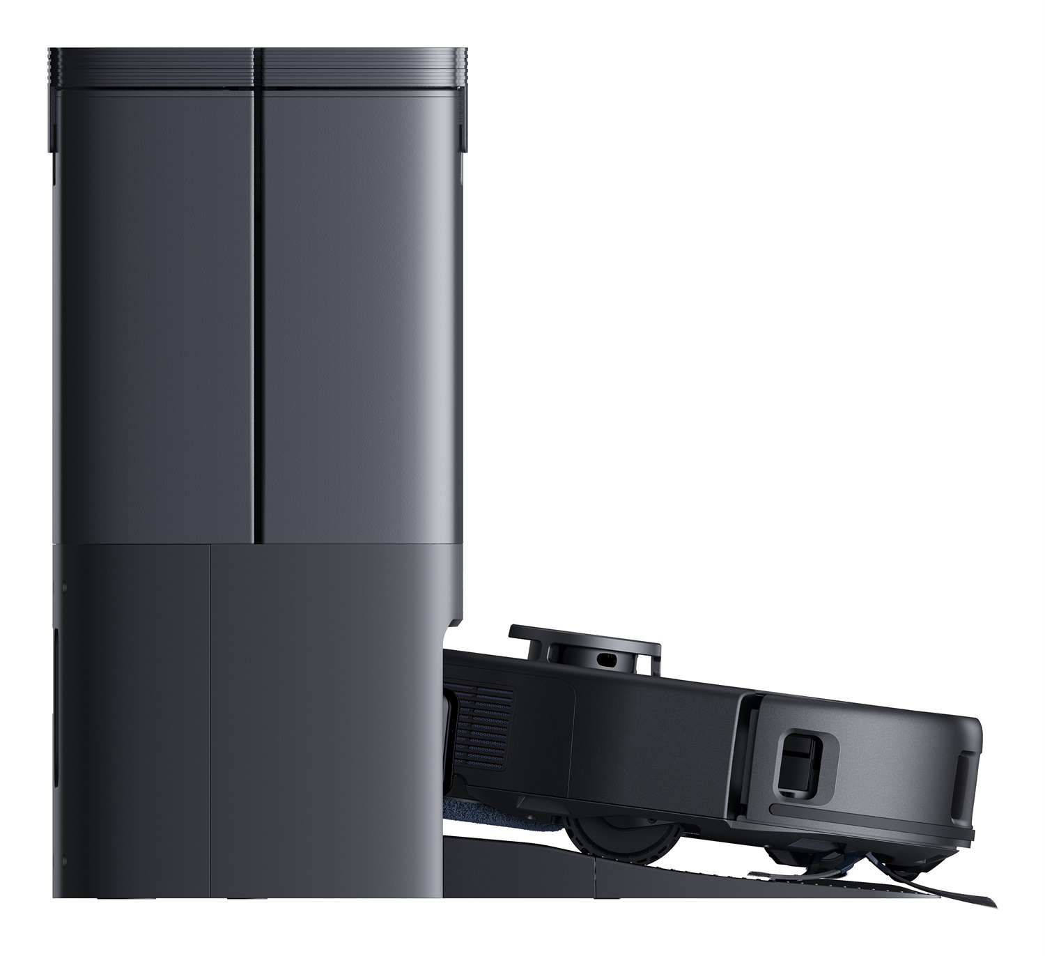 Eufy X10 Pro Omni Robot Aspirapolvere Lavapavimenti Nero con Stazione All-in-One, 8.000 Pa, Auto-Svuotamento e Riempimento, 2 Auto-Lift-Mops