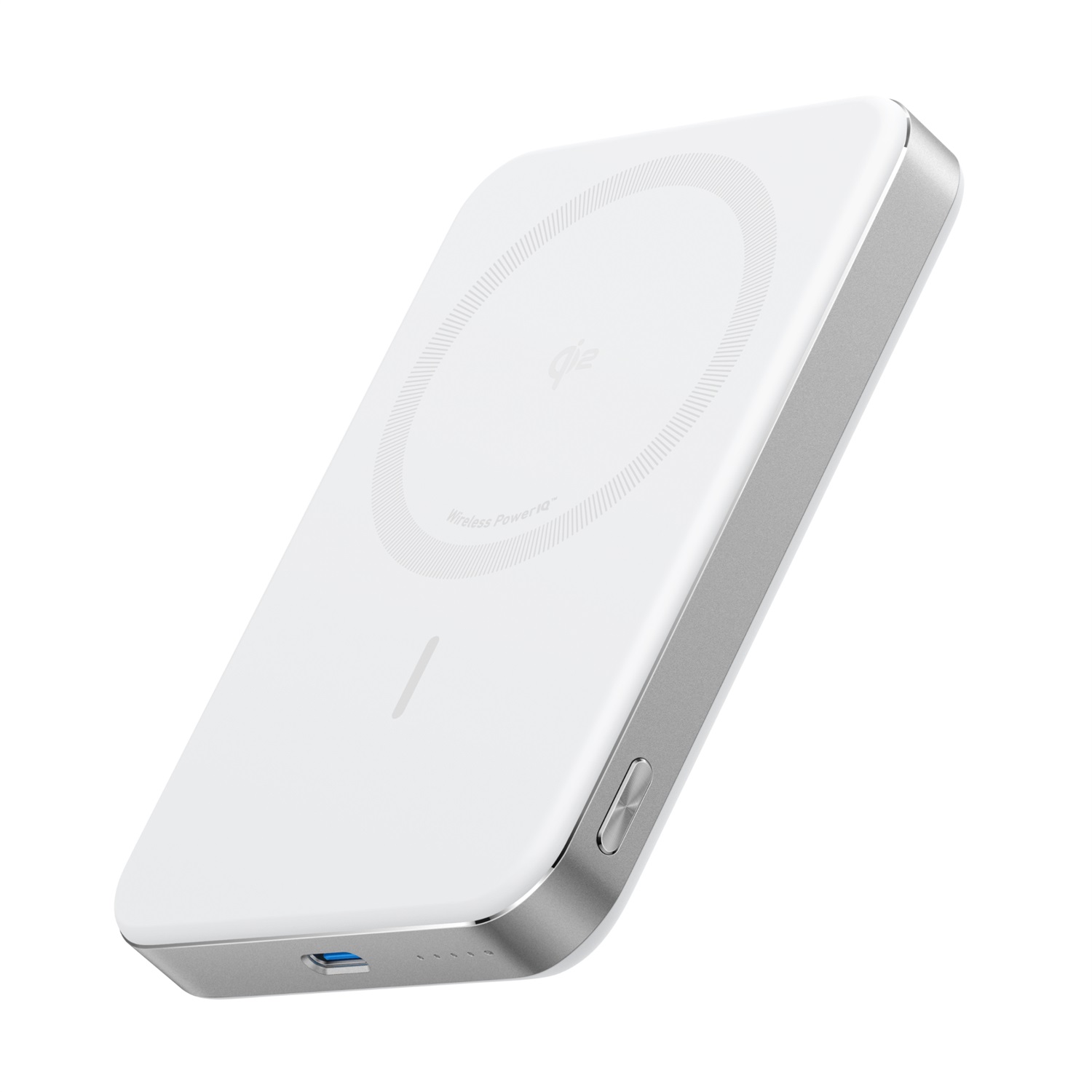 Anker MagGo Power Bank Batteria Magnetica 10000 mAh Carica Wireless 15W Ultra-sottile Compatibile con MagSafe Bianco