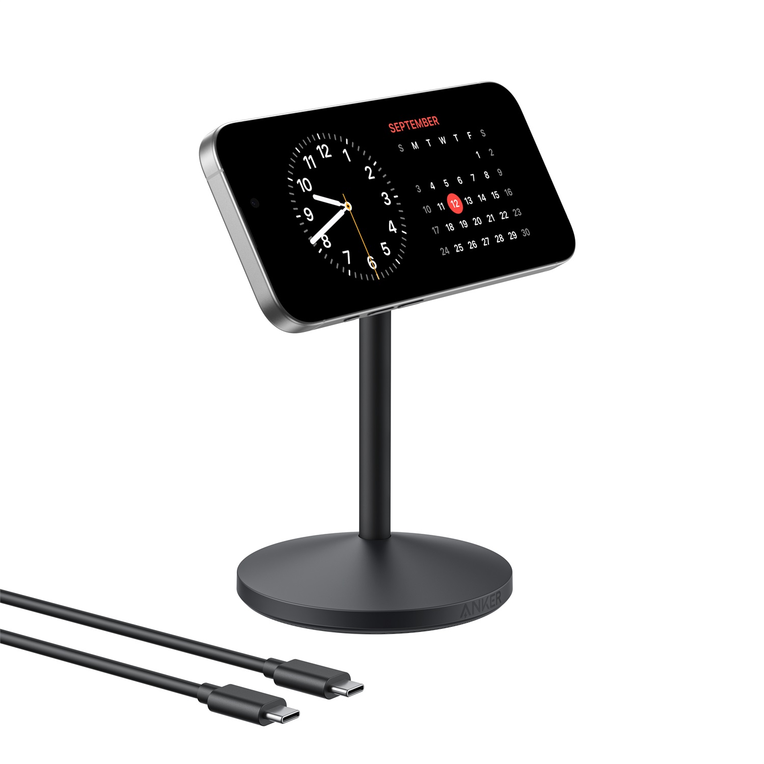 Anker Stazione di Ricarica Wireless MagGo 15W con Supporto MagSafe e Cavo USB-C