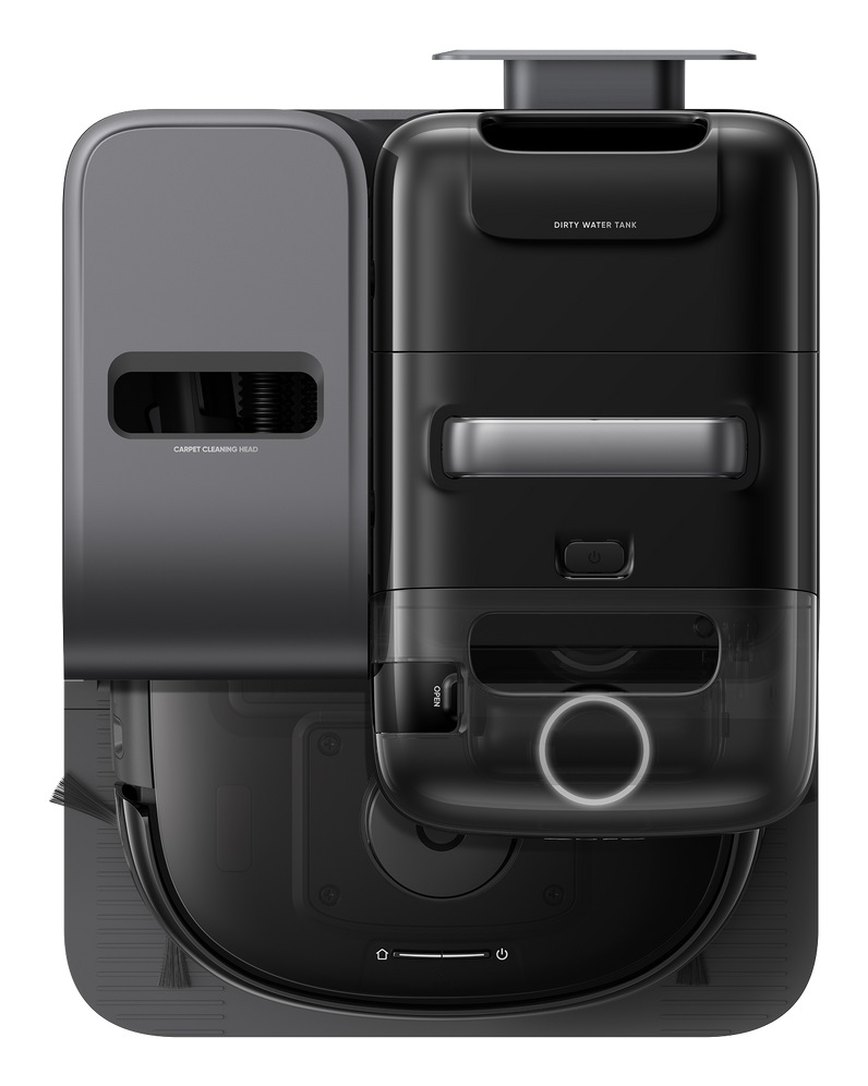 Eufy Omni E28 - Robot Aspirapolvere Nero, 3 L, Aspirazione Turbo 20.000Pa, Sistema HydroJet, Spazzole DuoSpiral