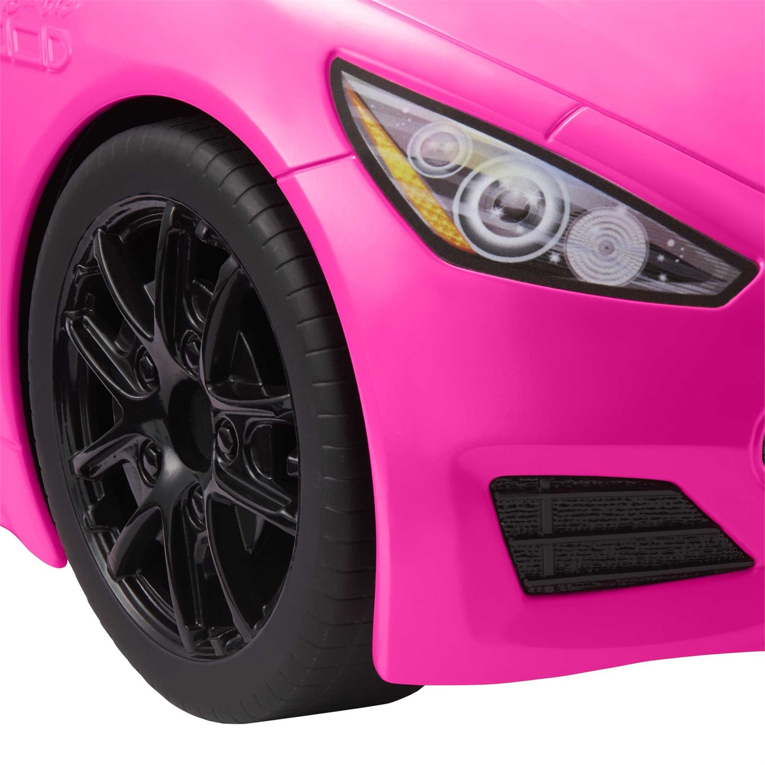 Barbie HBT92 Cabrio Veicolo Decapottabile Rosa a Due Posti con Ruote Funzionanti e Dettagli Realistici - Giocattolo per Bambini 3 Anni