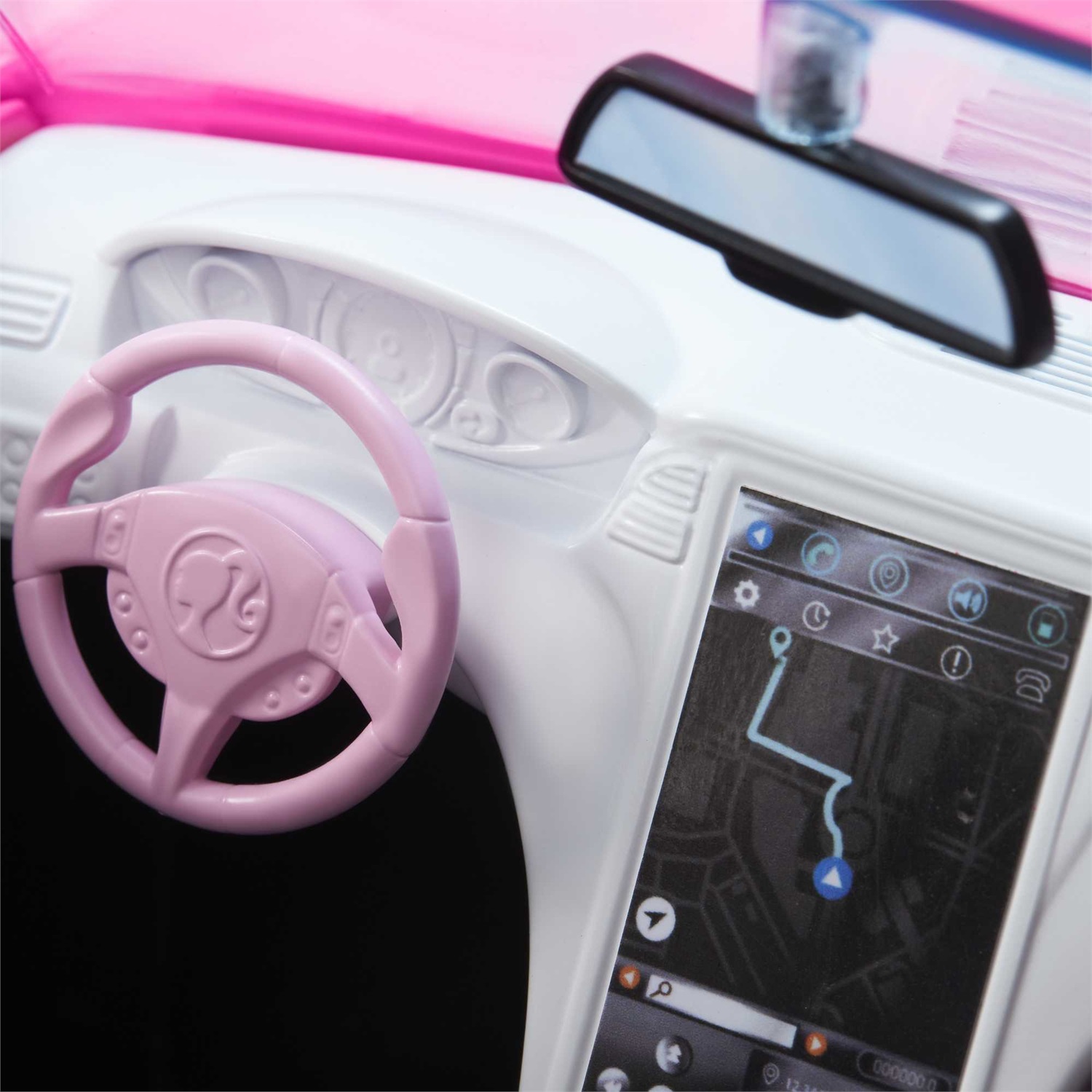 Barbie HBT92 Cabrio Veicolo Decapottabile Rosa a Due Posti con Ruote Funzionanti e Dettagli Realistici - Giocattolo per Bambini 3 Anni