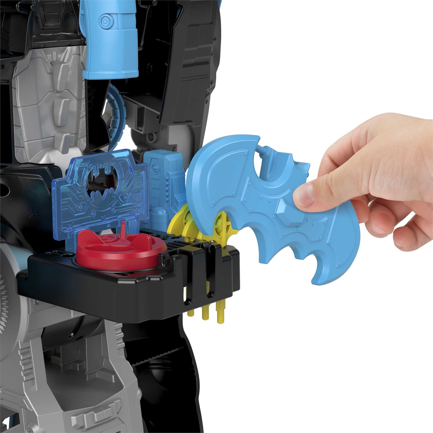 Fisher-Price HBV67 - Imaginext DC Super Friends Bat-Tech Batbot 2 in 1 con luci e suoni, robot trasformabile per bambini dai 3 anni in su