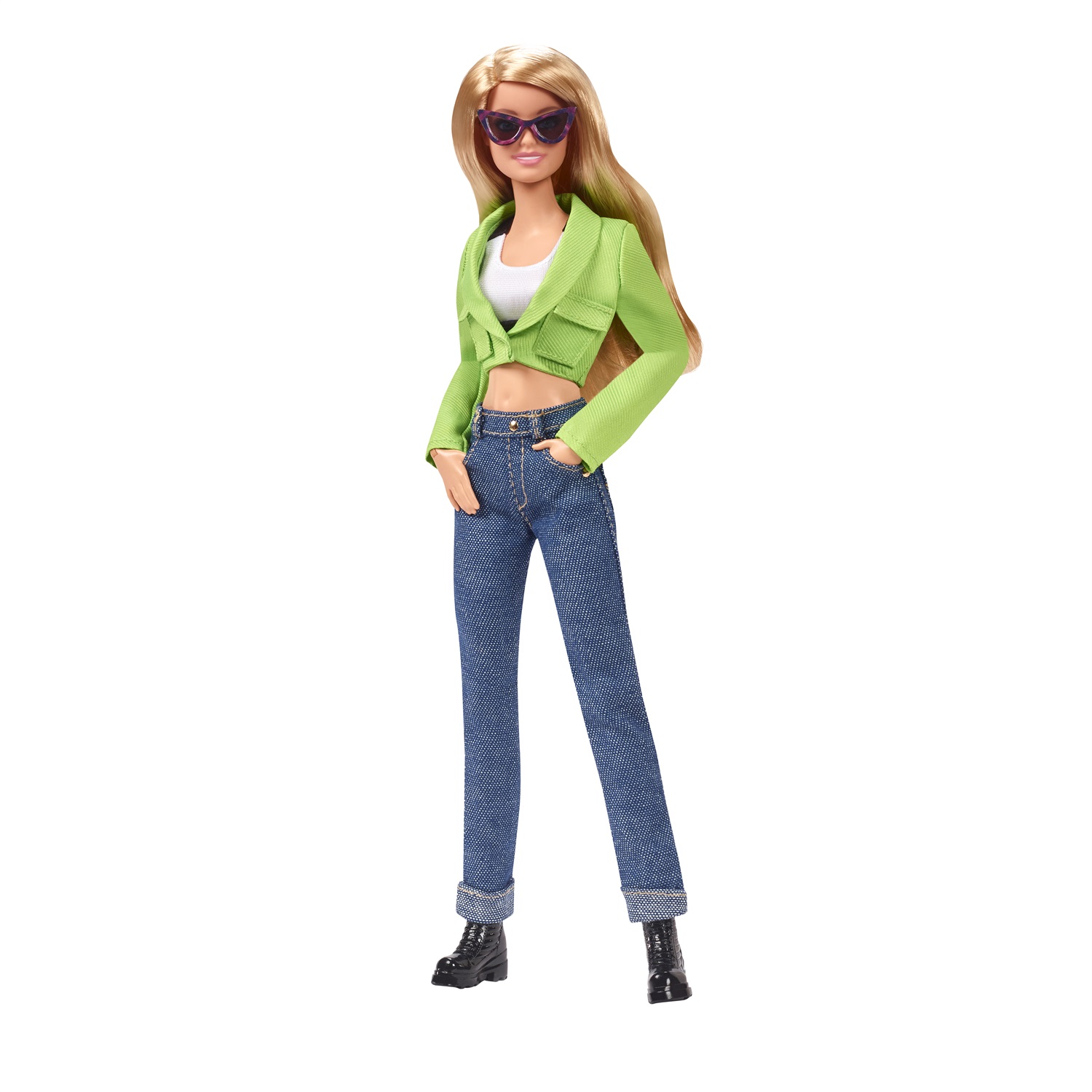 Barbie HBX98 - Studio Set Moda con Bambola Snodata, Specchiera con Sedia, 2 Look e 3 Paia di Scarpe