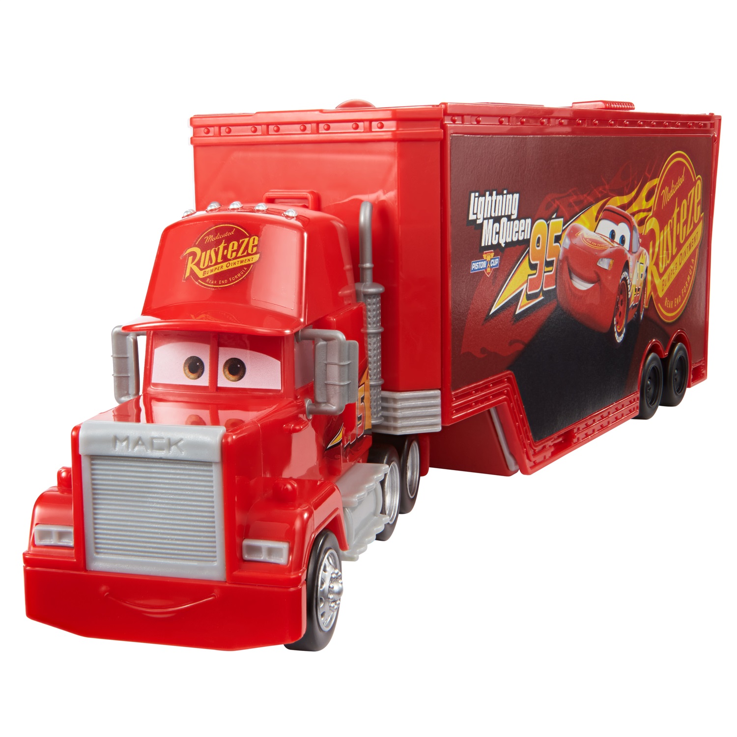 Mattel Disney Pixar Cars HDC75 - Mack Trasformabile Playset 2 in 1 con Camion e Officina Mobile, Lanciatore e Ponte, Giocattolo per Bambini dai 3 Anni in Su