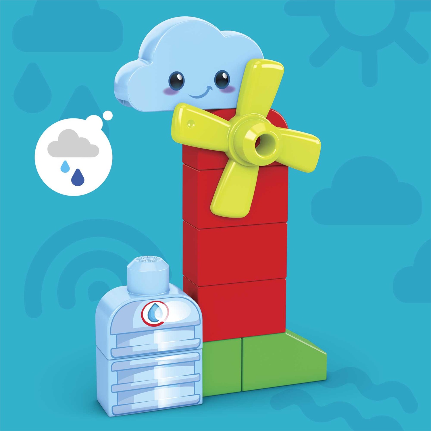 Mega Bloks Green Town Fattoria Eco Amici Bio con 54 Blocchi da Costruzione - Giocattolo per Bambini 1 Anni, HDL07